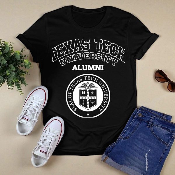 Texas Tech University Alumni Seal of Texas Tech University T Shirt Black 1