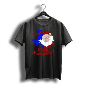 Texas Y'All Naughty Funny Adult Christmas Santa T-Shirt