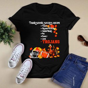 Thanksgiving Success Recipe Usc Trojans Turkey Football Family Love Pie T-Shirt