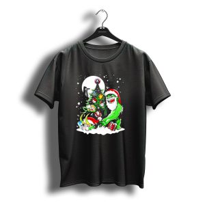 The Avengers Marvel Characters Christmas Tree With Hulk Santa And Superhero T-Shirt