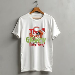 The Bears Grinch Chicago Lives Here Christmas T-Shirt
