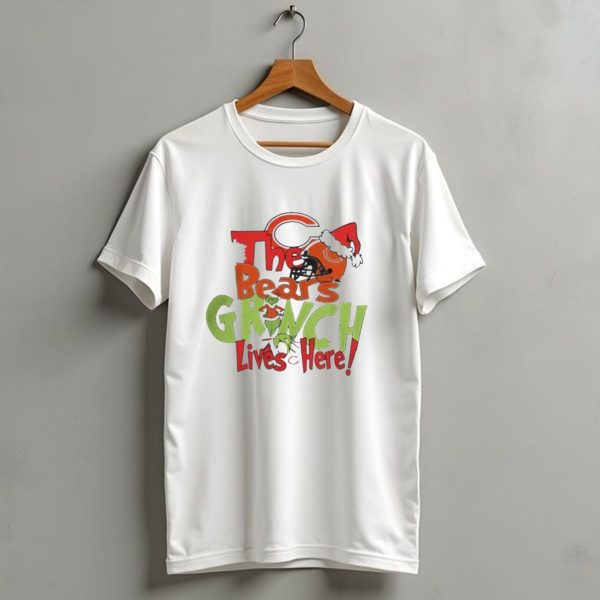 The Bears Grinch Chicago Lives Here Christmas T Shirt 1 t shirt 1