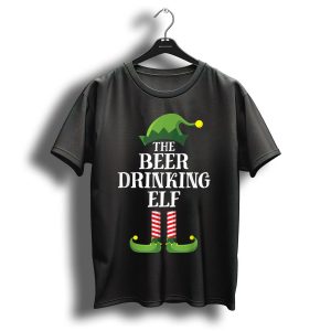 The Beer Drinking Elf Matching Family Christmas Group T-Shirt
