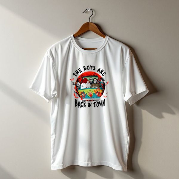 The Boys Are Back In Town Killers Halloween Horror Friends Van T Shirt t shirt 1