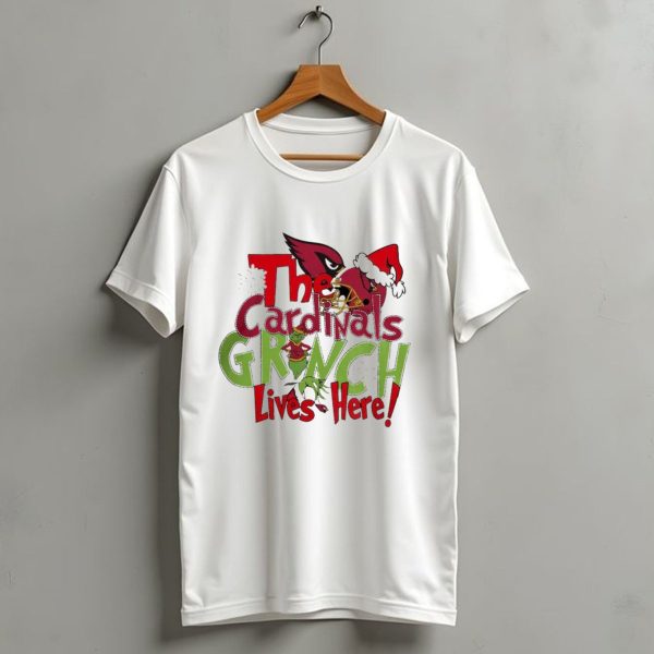 The Cardinals Grinch Lives Here Christmas Arizona T Shirt 1 t shirt 1