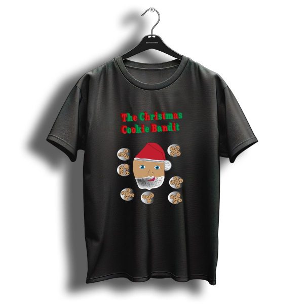 The Christmas Cookie Bandit Santa Face Surrounded By Cookies T Shirt 1 t shirt 1