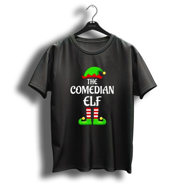 The Comedian Elf Funny Christmas Striped Stockings And Hat T Shirt 1 t shirt 1