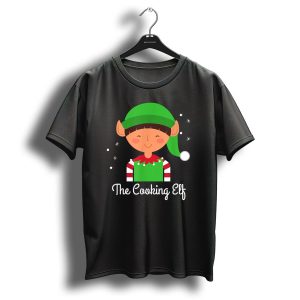 The Cooking Elf Christmas Humor With Funny Holiday Elf T-Shirt