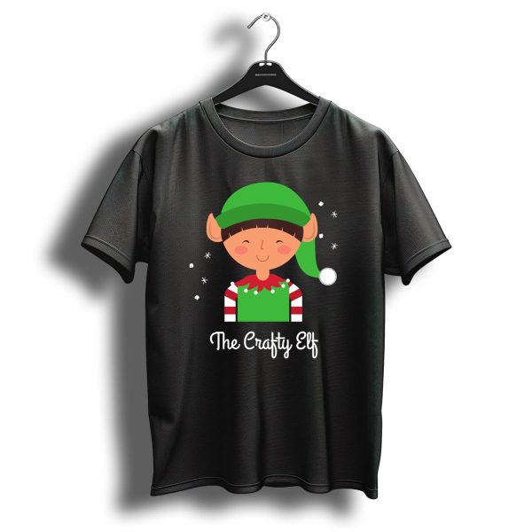 The Crafty Elf Funny Christmas Humor With Cute Smiling Elf T Shirt 1 t shirt 1