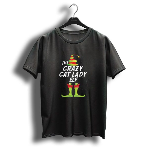 The Crazy Cat Lady Elf Christmas Matching Family Group T Shirt 1 t shirt 1
