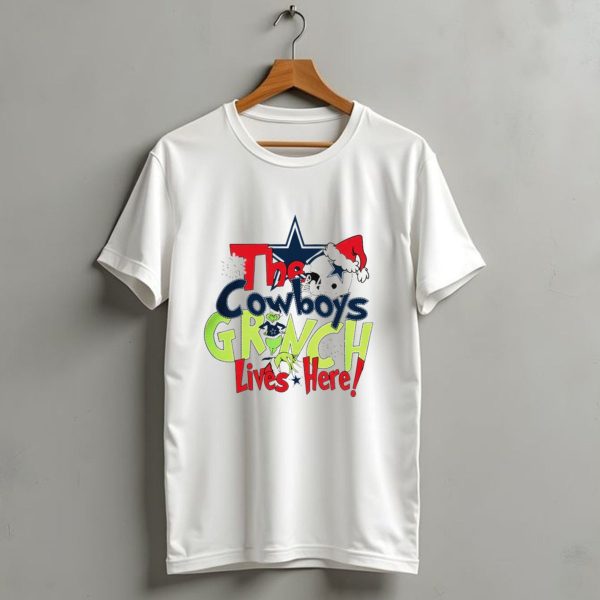 The Dallas Cowboys Grinch Lives Here Christmas T Shirt 1 t shirt 1