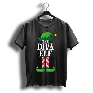 The Diva Elf Matching Family Group Christmas Party T-Shirt