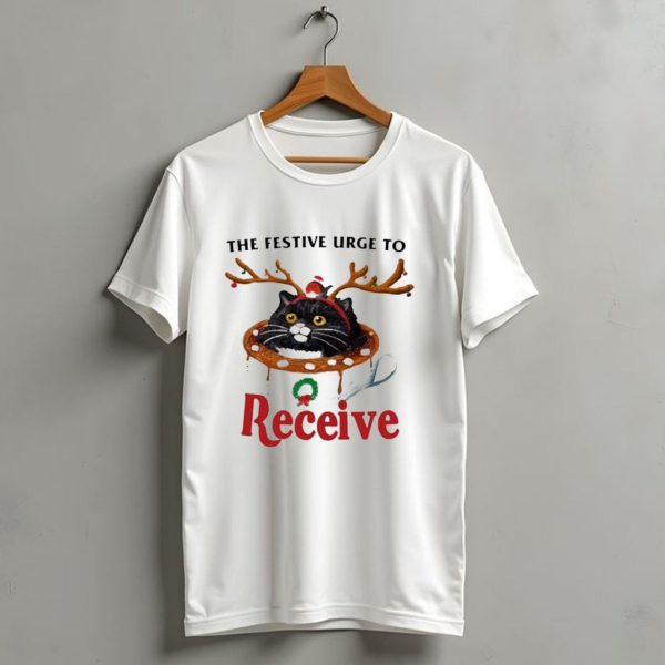 The Festive Urge To Receive Cat With Antlers In Christmas Cup T Shirt 1 t shirt 1