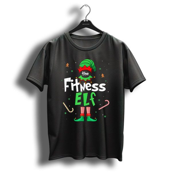 The Fitness Elf Christmas Candy Cane Gingerbread Family T Shirt 1 t shirt 1