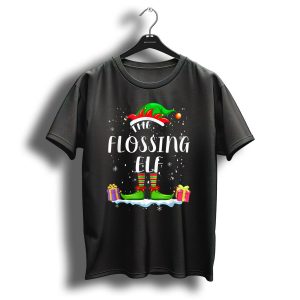 The Flossing Elf Christmas Snowflakes And Gifts Holiday Family T-Shirt