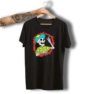The Fresh Prince Skeleton Halloween Costume In Green T-Shirt