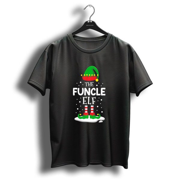 The Funcle Elf Christmas Hat And Shoes Decor T Shirt 1 t shirt 1
