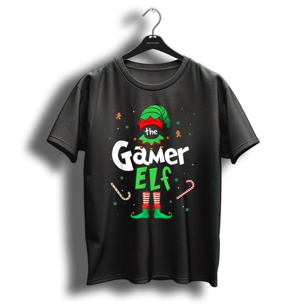 The Gamer Elf Christmas Candy Cane Gingerbread Family T Shirt 1 t shirt 1
