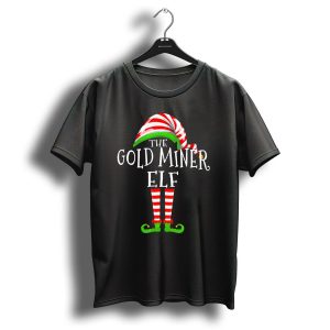 The Gold Miner Elf Family Matching Group Christmas Hat And Shoes T-Shirt