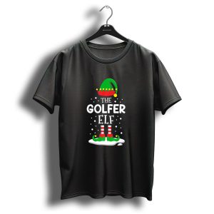 The Golfer Elf Christmas Holiday Tee With Santas Helper T-Shirt