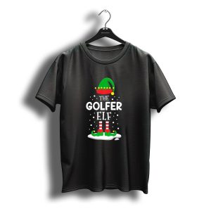 The Golfer Elf Christmas Holiday Tee With Santa'S Helper T-Shirt