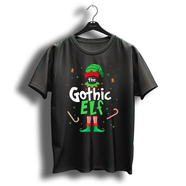 The Gothic Elf Christmas Xmas Family Candy Canes Gingerbread T Shirt 1 t shirt 1