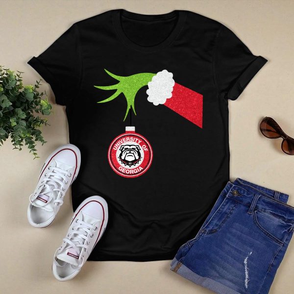 The Grinch Hand Hold University Of Georgia Christmas Shirt 1