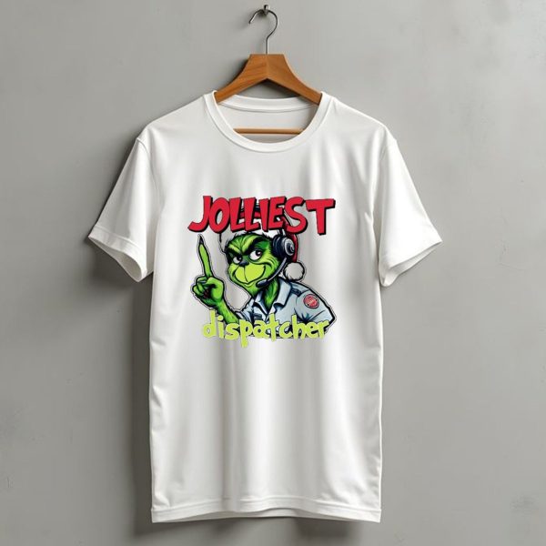 The Grinch Jolliest Dispatcher Christmas Holiday Fun T Shirt 1 t shirt 1