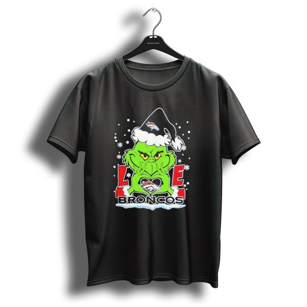 The Grinch Love Broncos 2024 Denver Football Christmas Snowflakes T Shirt 1 t shirt 1