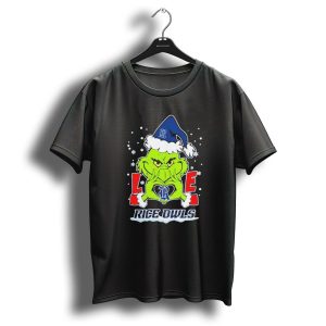 The Grinch Love Rice Owls Christmas Football T-Shirt