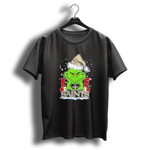 The Grinch Love Saints Christmas 2024 New Orleans Football T-Shirt