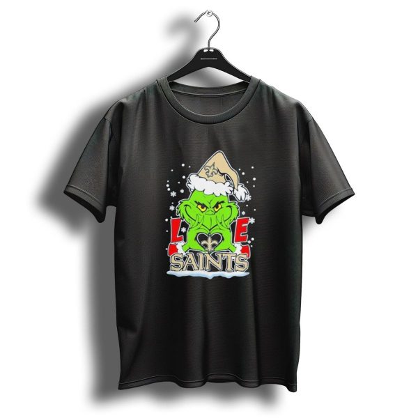 The Grinch Love Saints Christmas 2024 New Orleans Football T Shirt 1 t shirt 1
