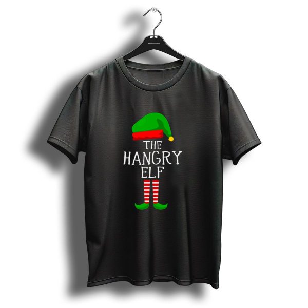 The Hangry Elf Green Hat Red Striped Socks Christmas T Shirt 1 t shirt 1