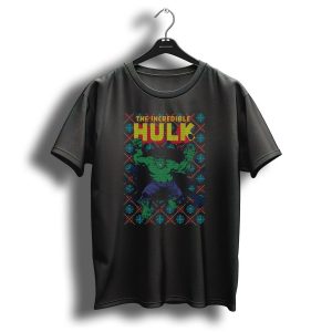 The Incredible Hulk Smash Marvel Comic Retro Explosion Christmas T-Shirt