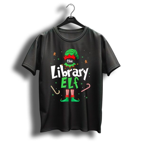 The Library Elf Christmas Xmas Family Outfit Candy Cane Gingerbread T Shirt 1 t shirt 1