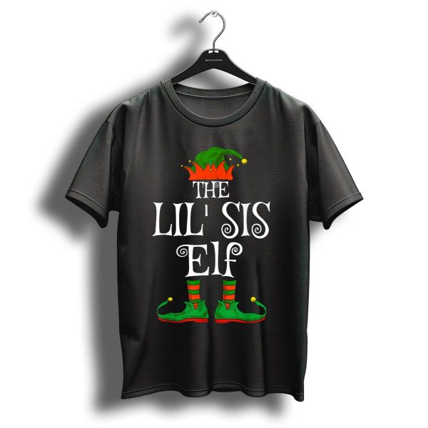 The Lil Sis Elf Family Matching Christmas Sister Pajama T Shirt 1 t shirt 1