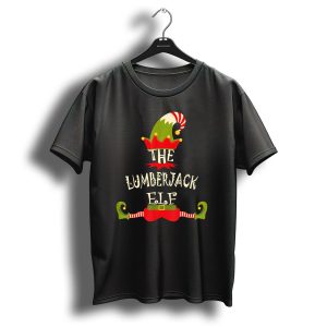 The Lumberjack Elf Christmas Funny Cool Holiday T-Shirt