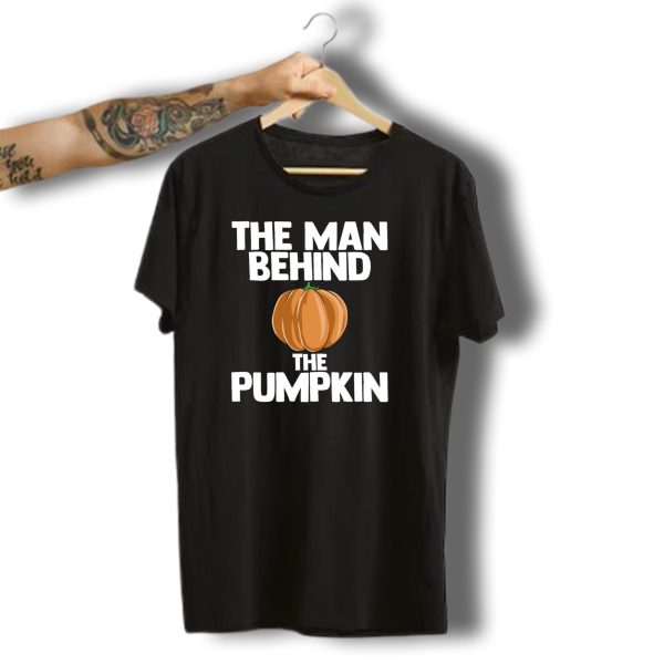 The Man Behind The Pumpkin Funny Halloween T Shirt t shirt 1