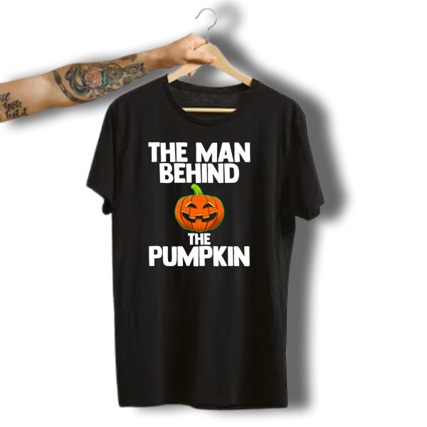 The Man Behind The Pumpkin Halloween Horror Funny Jack O Lantern T Shirt t shirt 1 1