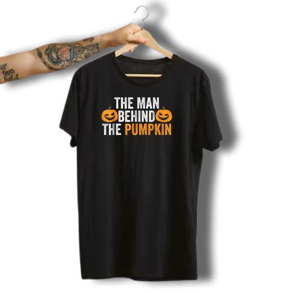 The Man Behind The Pumpkin Halloween Jack O Lantern T Shirt t shirt 1