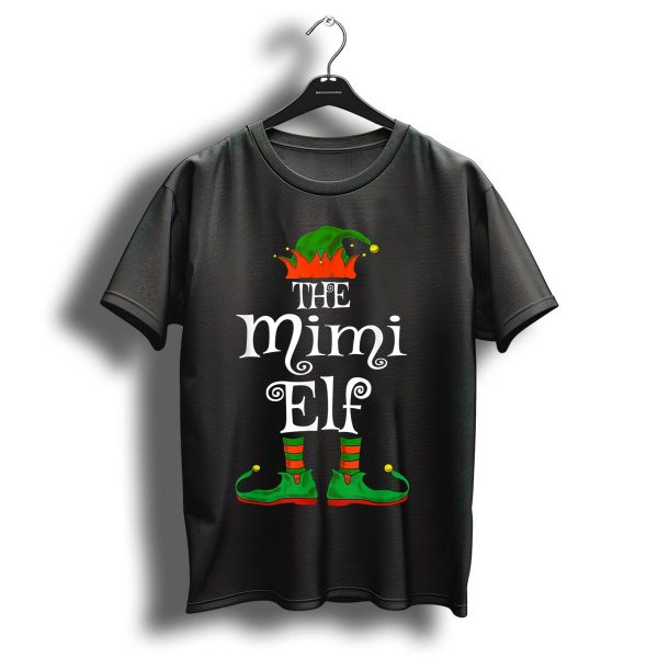 The Mimi Elf Family Matching Funny Christmas Grandma Hat Boots Stripes T Shirt 1 t shirt 1