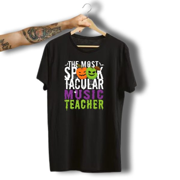 The Most Spooktacular Music Teacher Halloween Mens Funny T Shirt t shirt 1