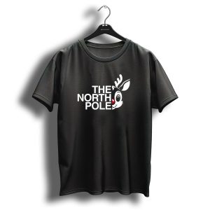 The North Pole Christmas Rudolph Reindeer Face T Shirt