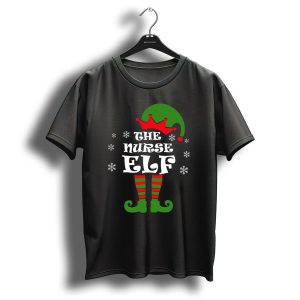 The Nurse Elf Christmas Outfit Flannel Pajamas Snowflakes T-Shirt