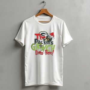 The Packers Grinch Lives Here 2024 Christmas Edition T-Shirt