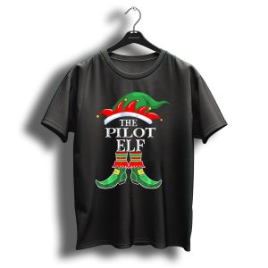 The Pilot Elf Christmas Hat And Boots Group T-Shirt