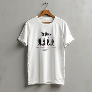 The Return 2024 Make America Great Again Christmas Santa Trump Signature Abbey Road T-Shirt