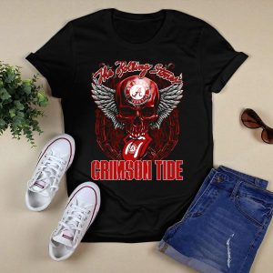 The Rolling Stones Alabama Crimson Tide Skull With Wings And Tongue T Shirt