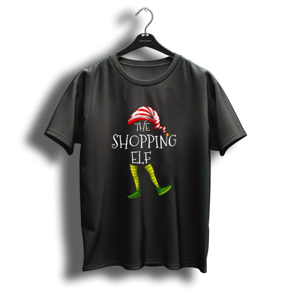 The Shopping Elf Family Matching Group Christmas Hat And Striped Legs T Shirt 1 t shirt 1