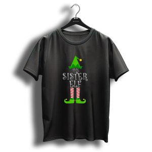 The Sister Elf Family Matching Group Christmas Holiday T-Shirt